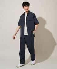 KHBGD53059 a.v.v MEN(アー・ヴェ・ヴェ) 〈接触冷感 / 吸水速乾〉リライトＷポケットシャツ【UVカット / ストレッチ / イージーケア / 洗濯機で洗える】 ダークグレー