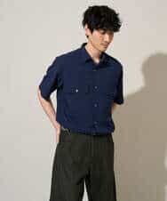 KHBGD53059 a.v.v MEN(アー・ヴェ・ヴェ) 〈接触冷感 / 吸水速乾〉リライトＷポケットシャツ【UVカット / ストレッチ / イージーケア / 洗濯機で洗える】 ダークグレー