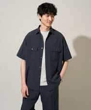 KHBGD53059 a.v.v MEN(アー・ヴェ・ヴェ) 〈接触冷感 / 吸水速乾〉リライトＷポケットシャツ【UVカット / ストレッチ / イージーケア / 洗濯機で洗える】 ダークグレー