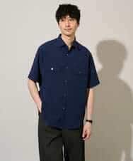 KHBGD53059 a.v.v MEN(アー・ヴェ・ヴェ) 〈接触冷感 / 吸水速乾〉リライトＷポケットシャツ【UVカット / ストレッチ / イージーケア / 洗濯機で洗える】 ダークグレー