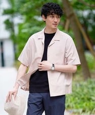 KHBGD78049 a.v.v MEN(アー・ヴェ・ヴェ) <新色&再入荷> ＼夏に嬉しい機能全部付き／　リライト オープンカラーシャツ ピンク