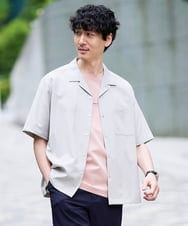 KHBGD78049 a.v.v MEN(アー・ヴェ・ヴェ) <新色&再入荷> ＼夏に嬉しい機能全部付き／　リライト オープンカラーシャツ ライトグレー