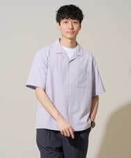 KHBGD78049 a.v.v MEN(アー・ヴェ・ヴェ) <新色&再入荷> ＼夏に嬉しい機能全部付き／　リライト オープンカラーシャツ ダークグレー
