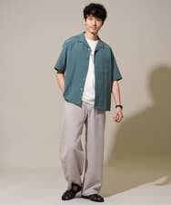 KHBGD78049 a.v.v MEN(アー・ヴェ・ヴェ) <新色&再入荷> ＼夏に嬉しい機能全部付き／　リライト オープンカラーシャツ ダークグレー