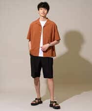 KHBGD78049 a.v.v MEN(アー・ヴェ・ヴェ) <新色&再入荷> ＼夏に嬉しい機能全部付き／　リライト オープンカラーシャツ ダークグレー