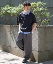 KHBGD78049 a.v.v MEN(アー・ヴェ・ヴェ) <新色&再入荷> ＼夏に嬉しい機能全部付き／　リライト オープンカラーシャツ ダークグレー