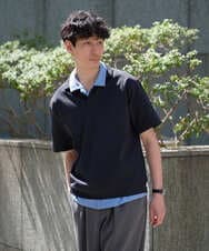 KHBGD78049 a.v.v MEN(アー・ヴェ・ヴェ) <新色&再入荷> ＼夏に嬉しい機能全部付き／　リライト オープンカラーシャツ ダークグレー