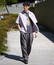 KHBGD78049 a.v.v MEN(アー・ヴェ・ヴェ) <新色&再入荷> ＼夏に嬉しい機能全部付き／　リライト オープンカラーシャツ ダークグレー