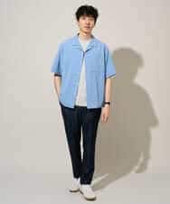 KHBGD78049 a.v.v MEN(アー・ヴェ・ヴェ) <新色&再入荷> ＼夏に嬉しい機能全部付き／　リライト オープンカラーシャツ ダークグレー