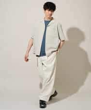 KHBGD78049 a.v.v MEN(アー・ヴェ・ヴェ) <新色&再入荷> ＼夏に嬉しい機能全部付き／　リライト オープンカラーシャツ ダークグレー