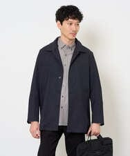 KHBKD21069 a.v.v MEN(アー・ヴェ・ヴェ) ＼上品に整う、大人のシャツ／ ヘリンボーンダブルフェイスシャツ【洗濯機で洗える/毛玉になりにくい】 グレー