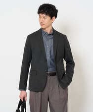KHBKD21069 a.v.v MEN(アー・ヴェ・ヴェ) ＼上品に整う、大人のシャツ／ ヘリンボーンダブルフェイスシャツ【洗濯機で洗える/毛玉になりにくい】 グレー