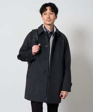 KHBKD21069 a.v.v MEN(アー・ヴェ・ヴェ) ＼上品に整う、大人のシャツ／ ヘリンボーンダブルフェイスシャツ【洗濯機で洗える/毛玉になりにくい】 グレー