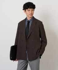 KHBKD21069 a.v.v MEN(アー・ヴェ・ヴェ) ＼上品に整う、大人のシャツ／ ヘリンボーンダブルフェイスシャツ【洗濯機で洗える/毛玉になりにくい】 グレー