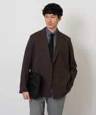 KHBKD21069 a.v.v MEN(アー・ヴェ・ヴェ) ＼上品に整う、大人のシャツ／ ヘリンボーンダブルフェイスシャツ【洗濯機で洗える/毛玉になりにくい】 グレー