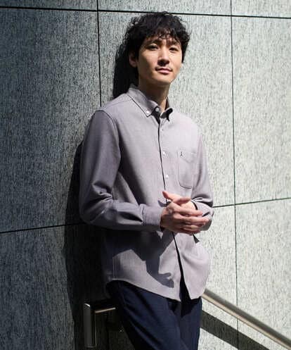 KHBLA20049  人気No1シャツ【イージーケア/累計1.5万枚】サンライト起毛ストレッチシャツ【洗濯機で洗える/蓄熱保湿】