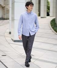 KHBLA20049 a.v.v MEN(アー・ヴェ・ヴェ) 人気No1シャツ【イージーケア/累計1.5万枚】サンライト起毛ストレッチシャツ【洗濯機で洗える/蓄熱保湿】 ホワイト