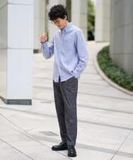 KHBLA20049 a.v.v MEN(アー・ヴェ・ヴェ) 人気No1シャツ【イージーケア/累計1.5万枚】サンライト起毛ストレッチシャツ【洗濯機で洗える/蓄熱保湿】 ホワイト