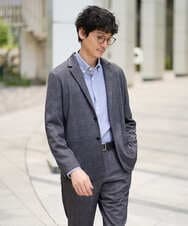 KHBLA20049 a.v.v MEN(アー・ヴェ・ヴェ) 人気No1シャツ【イージーケア/累計1.5万枚】サンライト起毛ストレッチシャツ【洗濯機で洗える/蓄熱保湿】 ホワイト