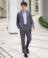 KHBLA20049 a.v.v MEN(アー・ヴェ・ヴェ) 人気No1シャツ【イージーケア/累計1.5万枚】サンライト起毛ストレッチシャツ【洗濯機で洗える/蓄熱保湿】 ホワイト
