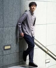 KHBLA20049 a.v.v MEN(アー・ヴェ・ヴェ) 人気No1シャツ【イージーケア/累計1.5万枚】サンライト起毛ストレッチシャツ【洗濯機で洗える/蓄熱保湿】 ホワイト