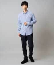 KHBLA20049 a.v.v MEN(アー・ヴェ・ヴェ) 人気No1シャツ【イージーケア/累計1.5万枚】サンライト起毛ストレッチシャツ【洗濯機で洗える/蓄熱保湿】 ホワイト