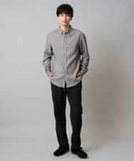 KHBLA20049 a.v.v MEN(アー・ヴェ・ヴェ) 人気No1シャツ【イージーケア/累計1.5万枚】サンライト起毛ストレッチシャツ【洗濯機で洗える/蓄熱保湿】 ホワイト