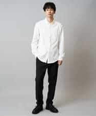 KHBLA20049 a.v.v MEN(アー・ヴェ・ヴェ) 人気No1シャツ【イージーケア/累計1.5万枚】サンライト起毛ストレッチシャツ【洗濯機で洗える/蓄熱保湿】 ホワイト