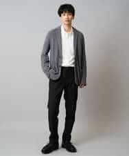 KHBLA20049 a.v.v MEN(アー・ヴェ・ヴェ) 人気No1シャツ【イージーケア/累計1.5万枚】サンライト起毛ストレッチシャツ【洗濯機で洗える/蓄熱保湿】 ホワイト