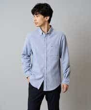 KHBLA20049 a.v.v MEN(アー・ヴェ・ヴェ) 人気No1シャツ【イージーケア/累計1.5万枚】サンライト起毛ストレッチシャツ【洗濯機で洗える/蓄熱保湿】 ホワイト