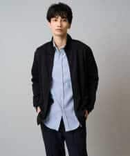KHBLA20049 a.v.v MEN(アー・ヴェ・ヴェ) 人気No1シャツ【イージーケア/累計1.5万枚】サンライト起毛ストレッチシャツ【洗濯機で洗える/蓄熱保湿】 ホワイト