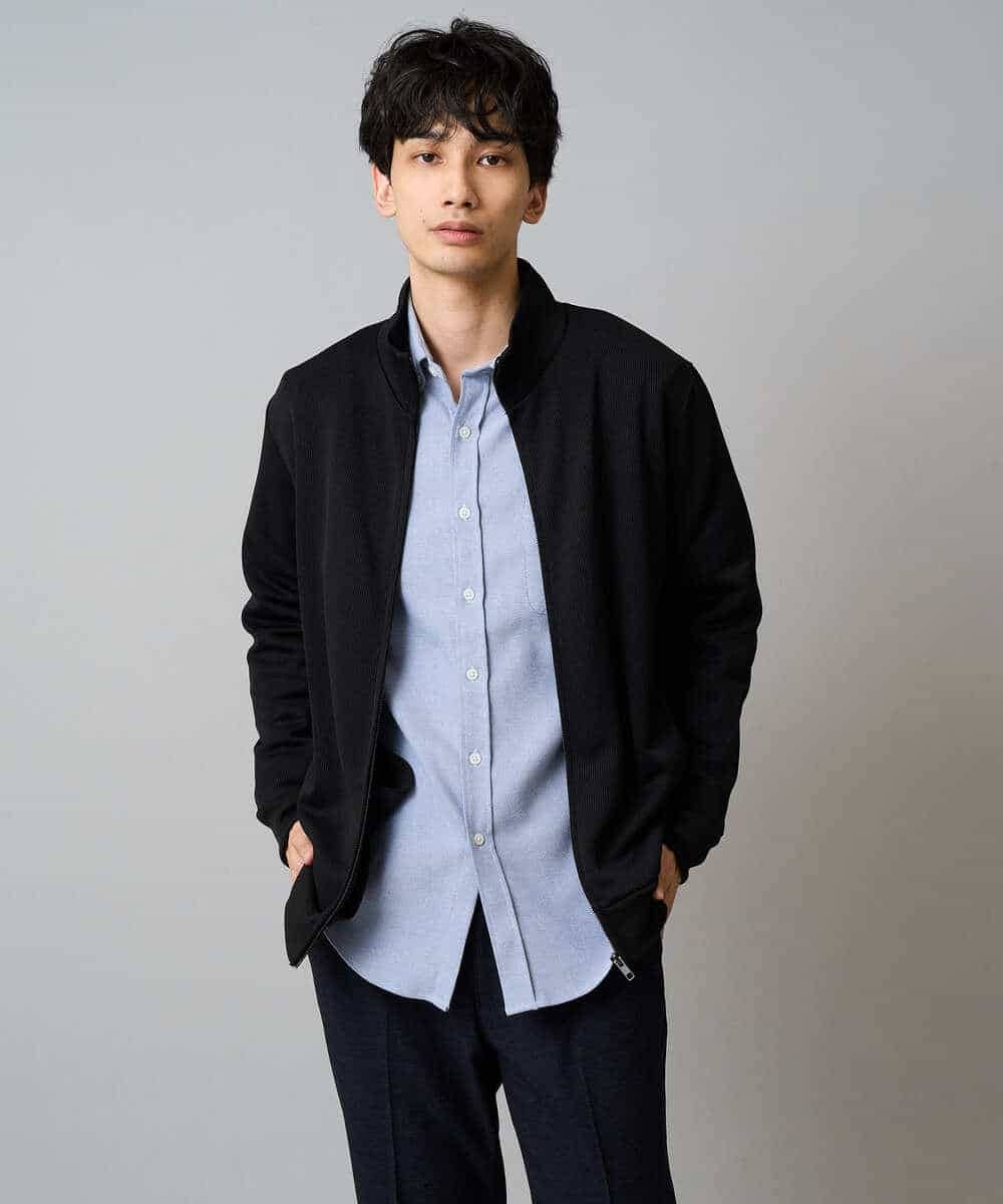 KHBLA20049 a.v.v MEN(アー・ヴェ・ヴェ) 人気No1シャツ【イージーケア/累計1.5万枚】サンライト起毛ストレッチシャツ【洗濯機で洗える/蓄熱保湿】 ホワイト