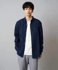 KHBLA20049 a.v.v MEN(アー・ヴェ・ヴェ) 人気No1シャツ【イージーケア/累計1.5万枚】サンライト起毛ストレッチシャツ【洗濯機で洗える/蓄熱保湿】 ホワイト