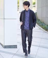 KHCFA10049 a.v.v MEN(アー・ヴェ・ヴェ) 【接触冷感】さらさらタッチVネックカーディガン ブラック