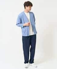 KHCFA10049 a.v.v MEN(アー・ヴェ・ヴェ) 【接触冷感】さらさらタッチVネックカーディガン ブラック
