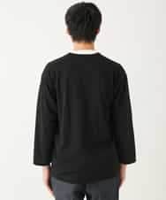 KHCFA10049 a.v.v MEN(アー・ヴェ・ヴェ) 【接触冷感】さらさらタッチVネックカーディガン ブラック