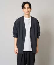 KHCGA55059 a.v.v MEN(アー・ヴェ・ヴェ) 【接触冷感/毛玉になりにくい】さらさらタッチVネックカーディガン ダークグレー