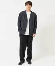 KHCGA55059 a.v.v MEN(アー・ヴェ・ヴェ) 【接触冷感/毛玉になりにくい】さらさらタッチVネックカーディガン ダークグレー
