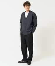 KHCGA55059 a.v.v MEN(アー・ヴェ・ヴェ) 【接触冷感/毛玉になりにくい】さらさらタッチVネックカーディガン ダークグレー