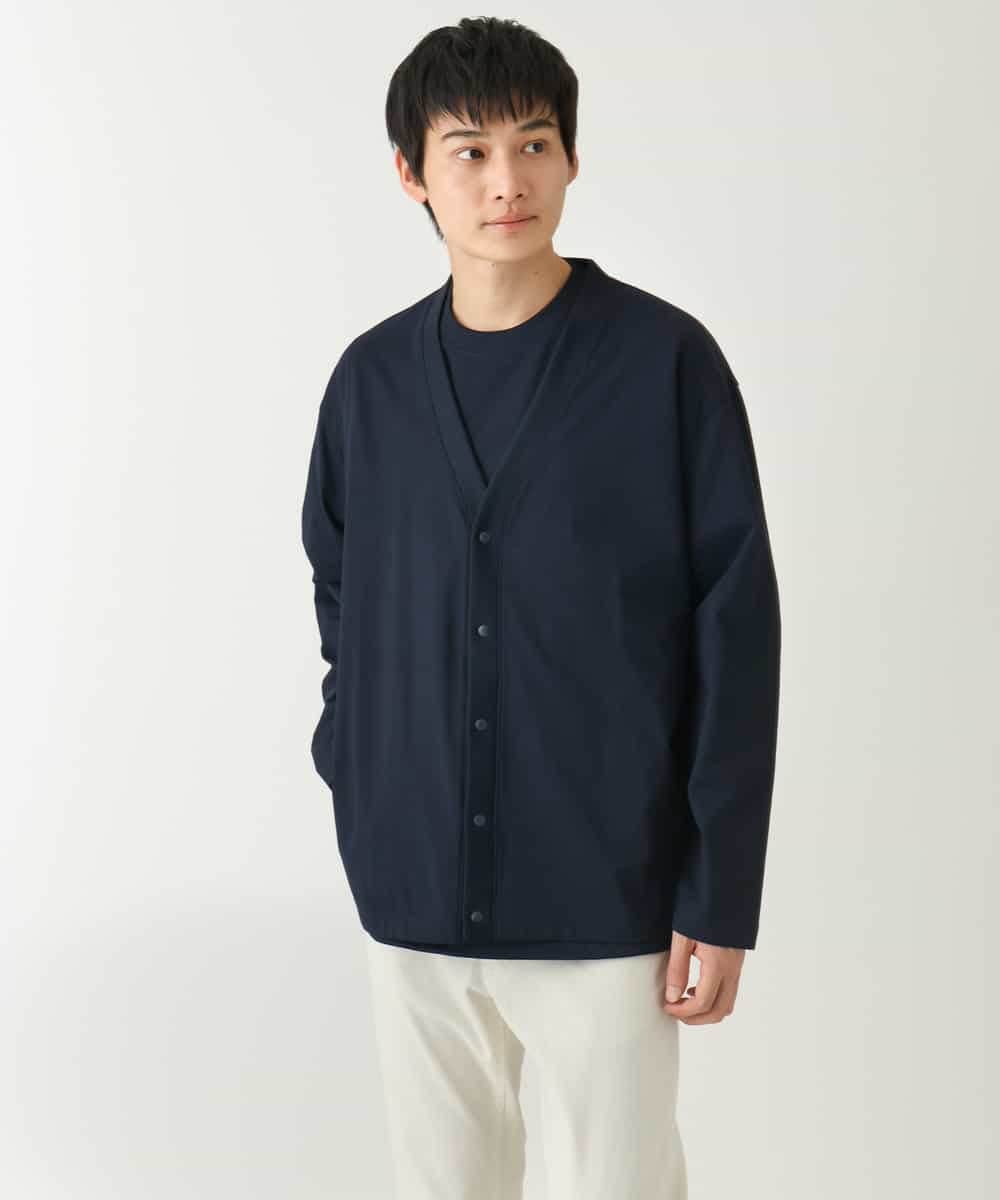 KHCGA55059 a.v.v MEN(アー・ヴェ・ヴェ) 【接触冷感/毛玉になりにくい】さらさらタッチVネックカーディガン ダークグレー