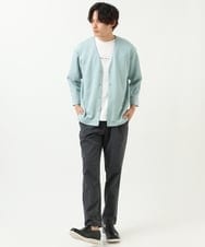 KHCGS10054 a.v.v MEN(アー・ヴェ・ヴェ) 【S-XXL】ライトダンボールカーディガン ライトブルー