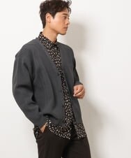 KHCJS02059 a.v.v MEN(アー・ヴェ・ヴェ) アゼ編ワイドカーディガン ダークグレー