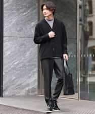 KHCJS03059 a.v.v MEN(アー・ヴェ・ヴェ) 【毛玉になりにくい】タックジャージーカーディガン イエロー