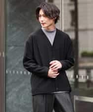 KHCJS03059 a.v.v MEN(アー・ヴェ・ヴェ) 【毛玉になりにくい】タックジャージーカーディガン イエロー