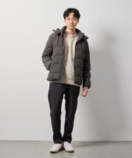 KHFAG02059 a.v.v MEN(アー・ヴェ・ヴェ) 【洗濯機で洗える】モールバックボーダークルーネックニット ダークグレー