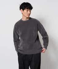 KHFAG02059 a.v.v MEN(アー・ヴェ・ヴェ) 【洗濯機で洗える】モールバックボーダークルーネックニット ダークグレー