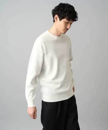 KHFED20059 a.v.v MEN ＼初秋におすすめ／【洗濯機で洗える】タックメッシュクルーネックカットソー