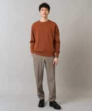 KHFLA20054 a.v.v MEN(アー・ヴェ・ヴェ) 【洗濯機で洗える】ダブルフェイスクルーネックニット ダークグレー