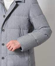 KHJAG07239 a.v.v MEN(アー・ヴェ・ヴェ) 2WAY ヘリンボーンダウンコート グレー