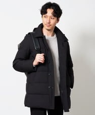 KHJAG07239 a.v.v MEN(アー・ヴェ・ヴェ) 2WAY ヘリンボーンダウンコート ブラック